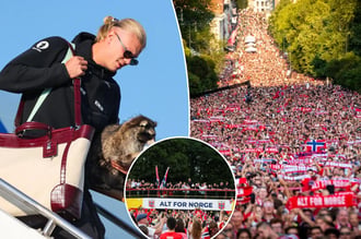 Fighter jets, crowd-filled streets: Norway gets hero's welcome in return from historic World Cup