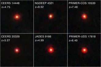 Primordial Black Holes Formed by Dark Matter Explain JWST Dots