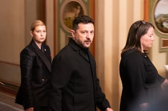 Zelenskyy's Capitol Plea Breaks Senate Gridlock on Russia Sanctions Bill